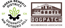 Green Benefit District and Dogpatch Neighborhood Association Logos