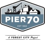 Pier 70 logo with tag vector