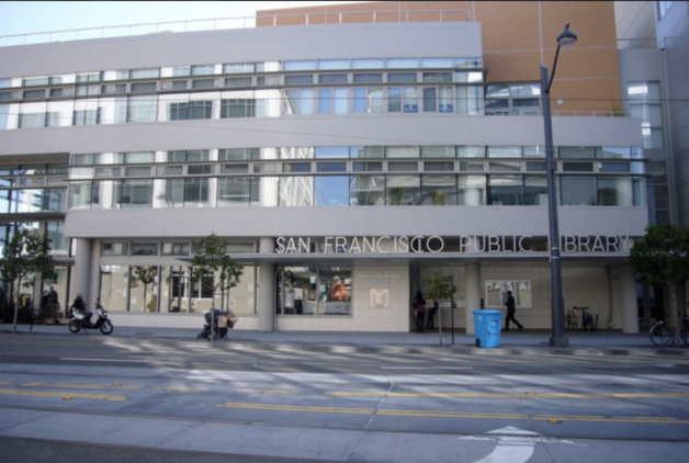 Exterior view of Mission Bay Branch public library.