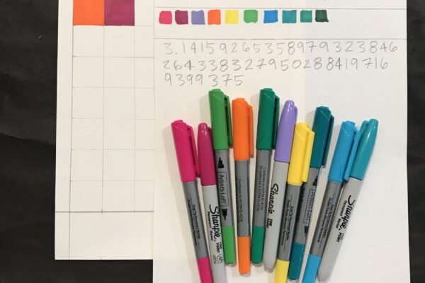 Colorful Squares and Sharpie Markers