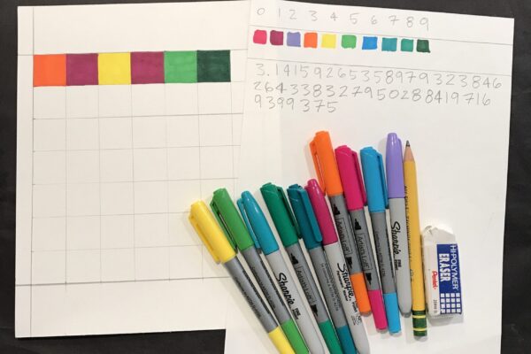 Colorful Squares and Sharpie Markers