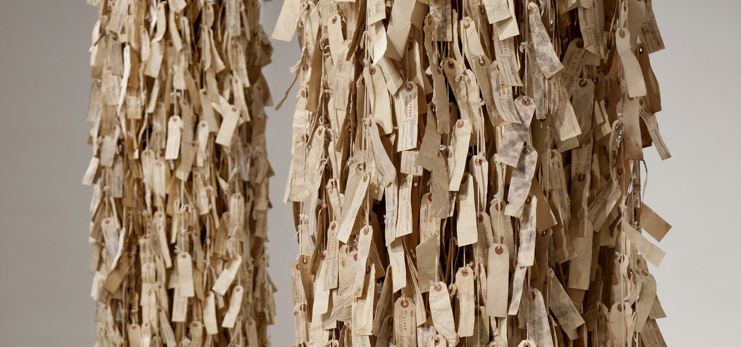 paper tags hanging together