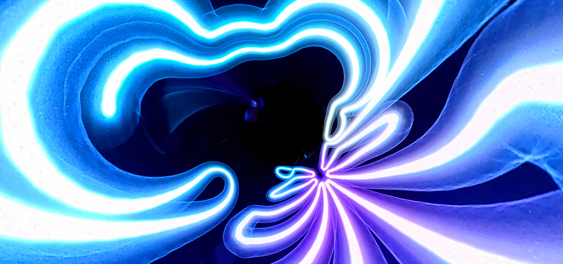 Light Painting of blues and purples