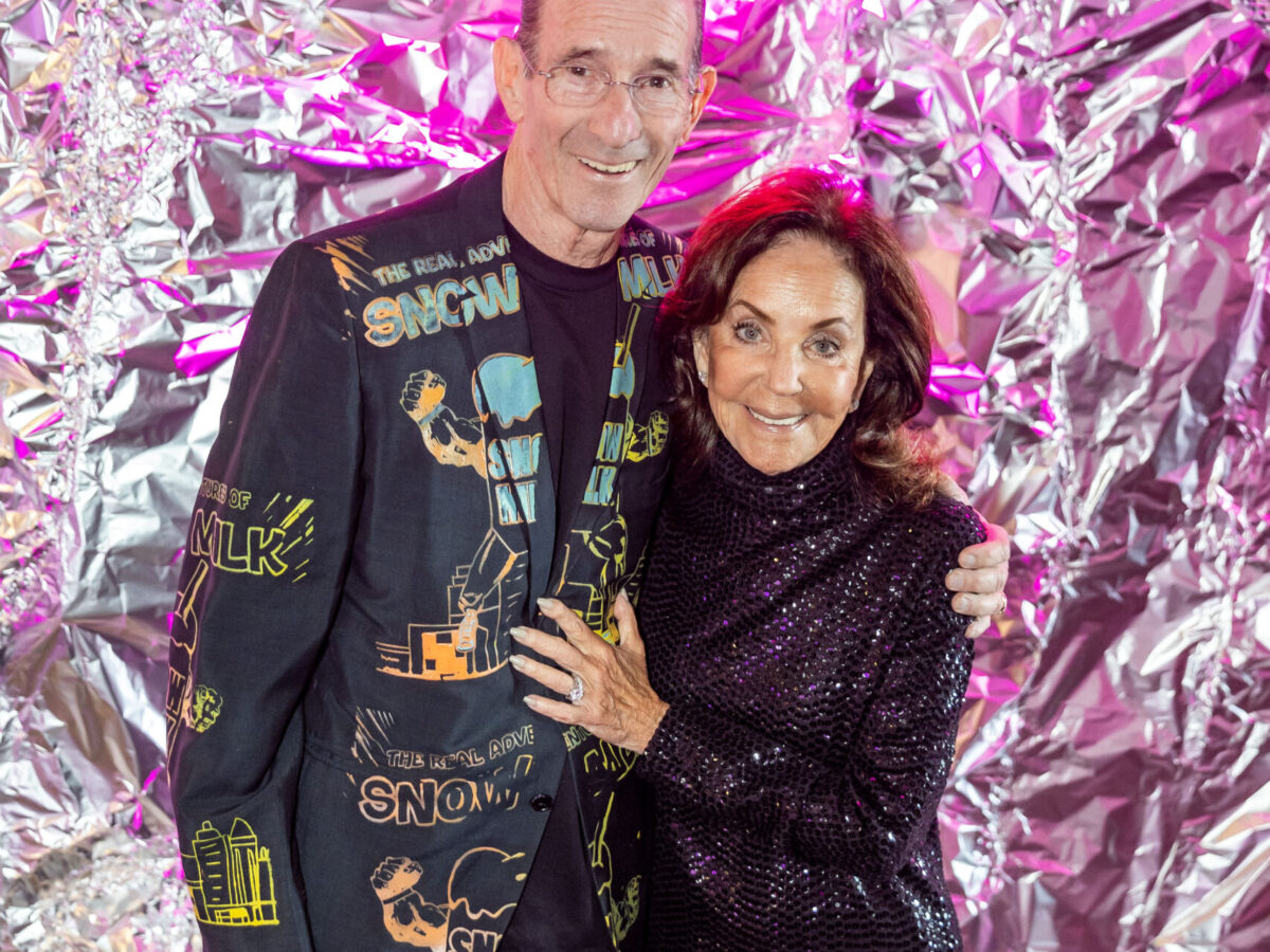 SAN FRANCISCO, CA - September 21 - Steve Kaplan and Alyce Kaplan attend Museum of Craft and Design's 2023 Mirror Ball Benefit and Auction on September 21st 2023 at Museum of Craft and Design @ 2569 3rd St, SAN FRANCISCO, CA 94107 US in San Francisco, CA (Photo - Devlin Shand for Drew Altizer Photography)