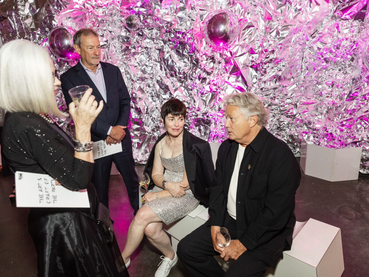 SAN FRANCISCO, CA - September 21 - Jane Anderson, John Lazaro, Marcia Lazaro and Michael Osborne attend Museum of Craft and Design's 2023 Mirror Ball Benefit and Auction on September 21st 2023 at Museum of Craft and Design @ 2569 3rd St, SAN FRANCISCO, CA 94107 US in San Francisco, CA (Photo - Devlin Shand for Drew Altizer Photography)