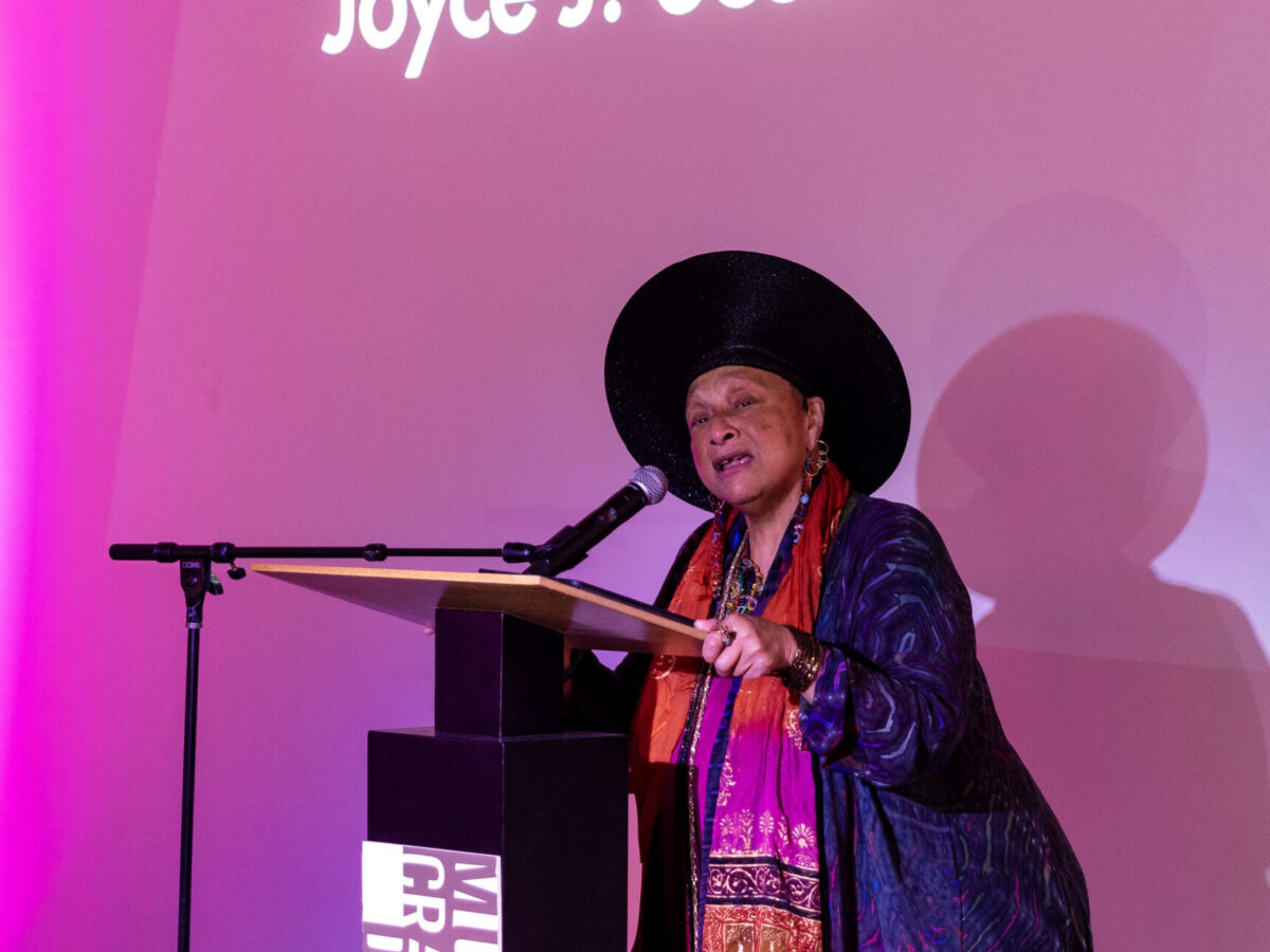 SAN FRANCISCO, CA - September 21 - Joyce J. Scott attends Museum of Craft and Design's 2023 Mirror Ball Benefit and Auction on September 21st 2023 at Museum of Craft and Design @ 2569 3rd St, SAN FRANCISCO, CA 94107 US in San Francisco, CA (Photo - Devlin Shand for Drew Altizer Photography)