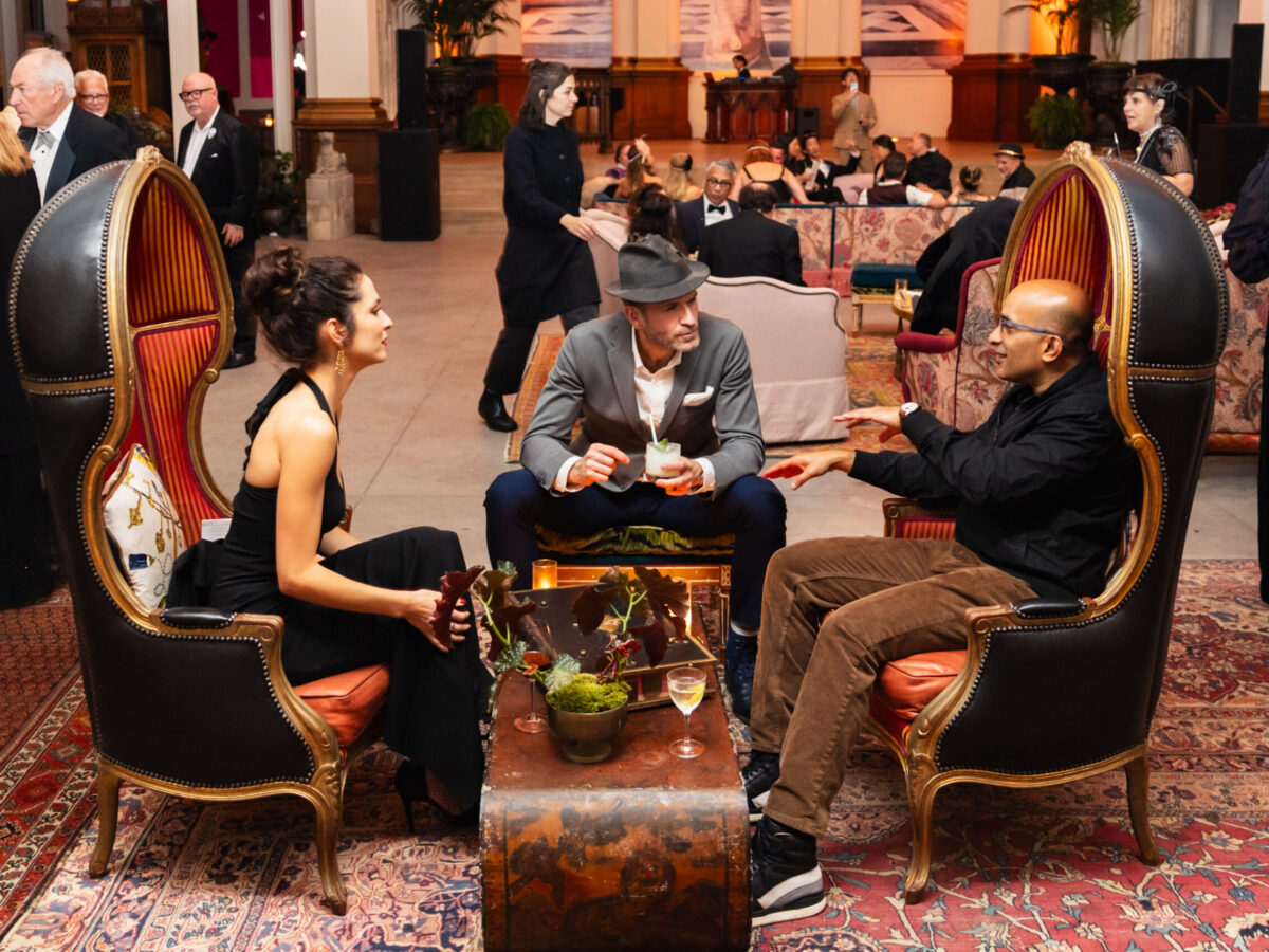 group sitting down at an event