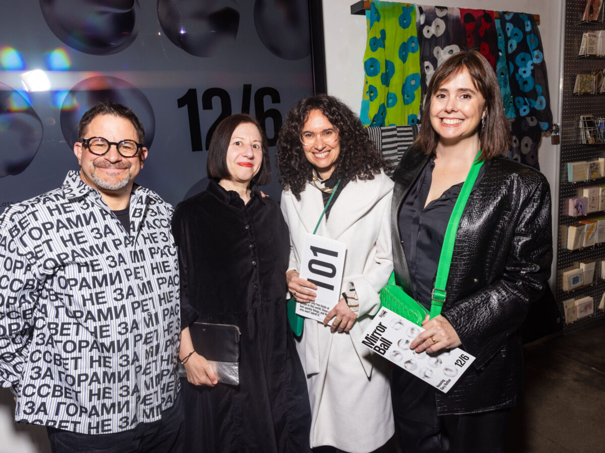 SAN FRANCISCO, CA - December 6 - David Hornik, Pamela Hornik, Marianna Green and Sarah Meyers attend Museum of Craft and Design's Art for All Mirror Ball Benefit and Auction 2022 on December 6th 2022 at Museum of Craft and Design in San Francisco, CA (Photo - Drew Altizer Photography)