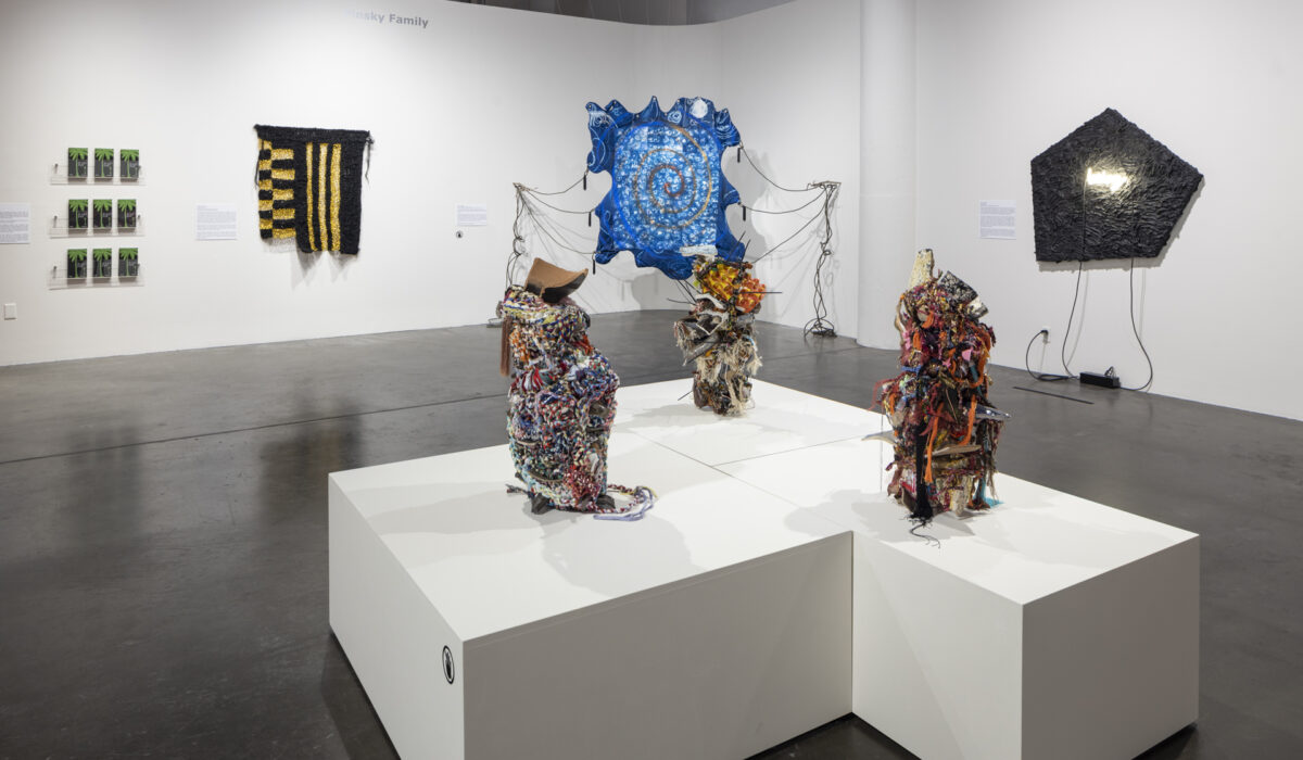 Exhibition view of "Fight and Flight Crafting a Bay Area Life" at the Museum of Craft and Design