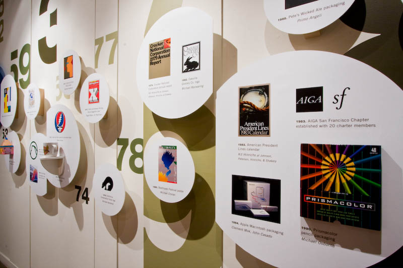 An exhibition photo of "San Francisco Graphic Design" courtesy of Adam Willis