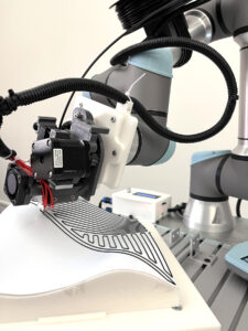Robotic Arm printing 3d Printing textile