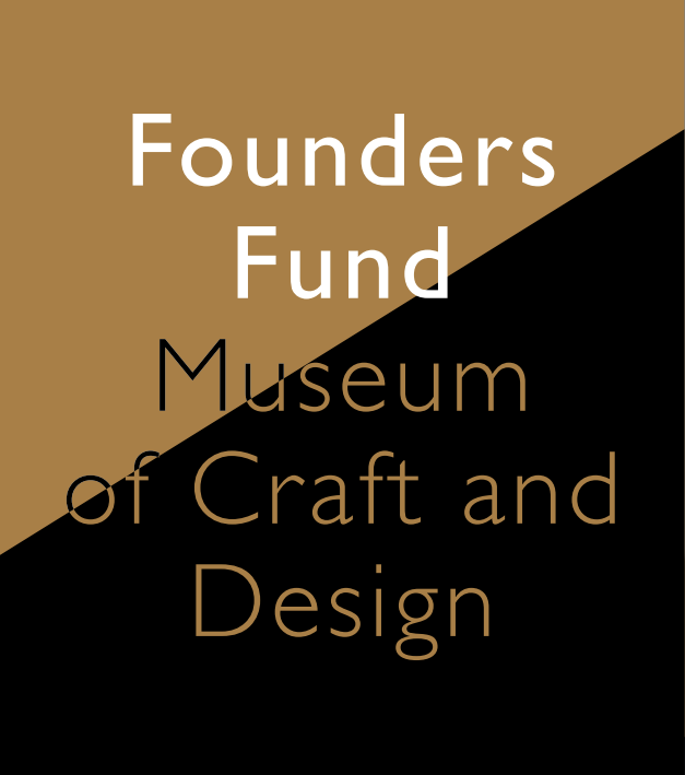 Gold and black Logo with text "Founders Fund Museum of Craft and Design"