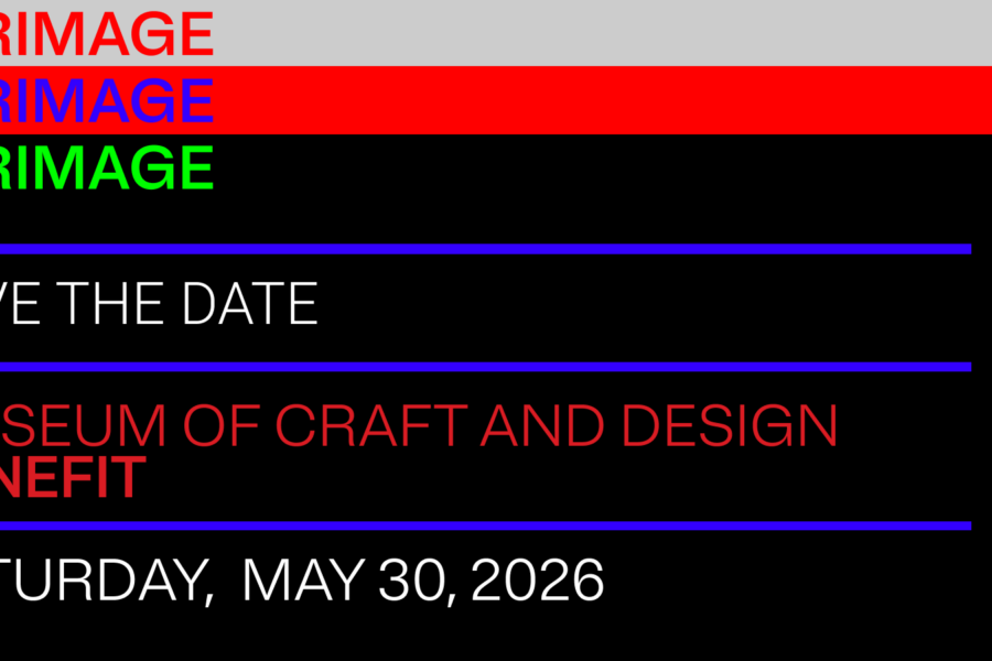 Graphic with type for a save the date for MCD's Gala